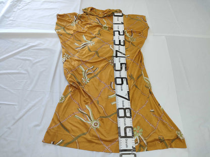 HERMES Long Silk Cardigan, Orange, Size 38