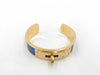 HERMES Kelly Gold and Blue Bangle Bracelet/Bangle