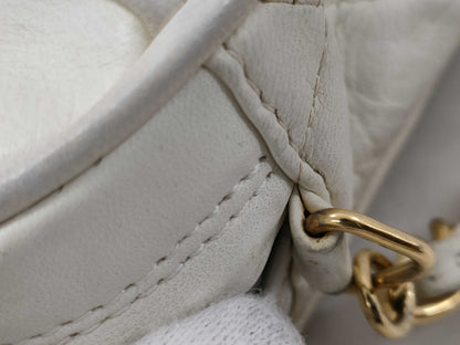 CHANEL Matelasse Shoulder Bag White Shoulder Bag