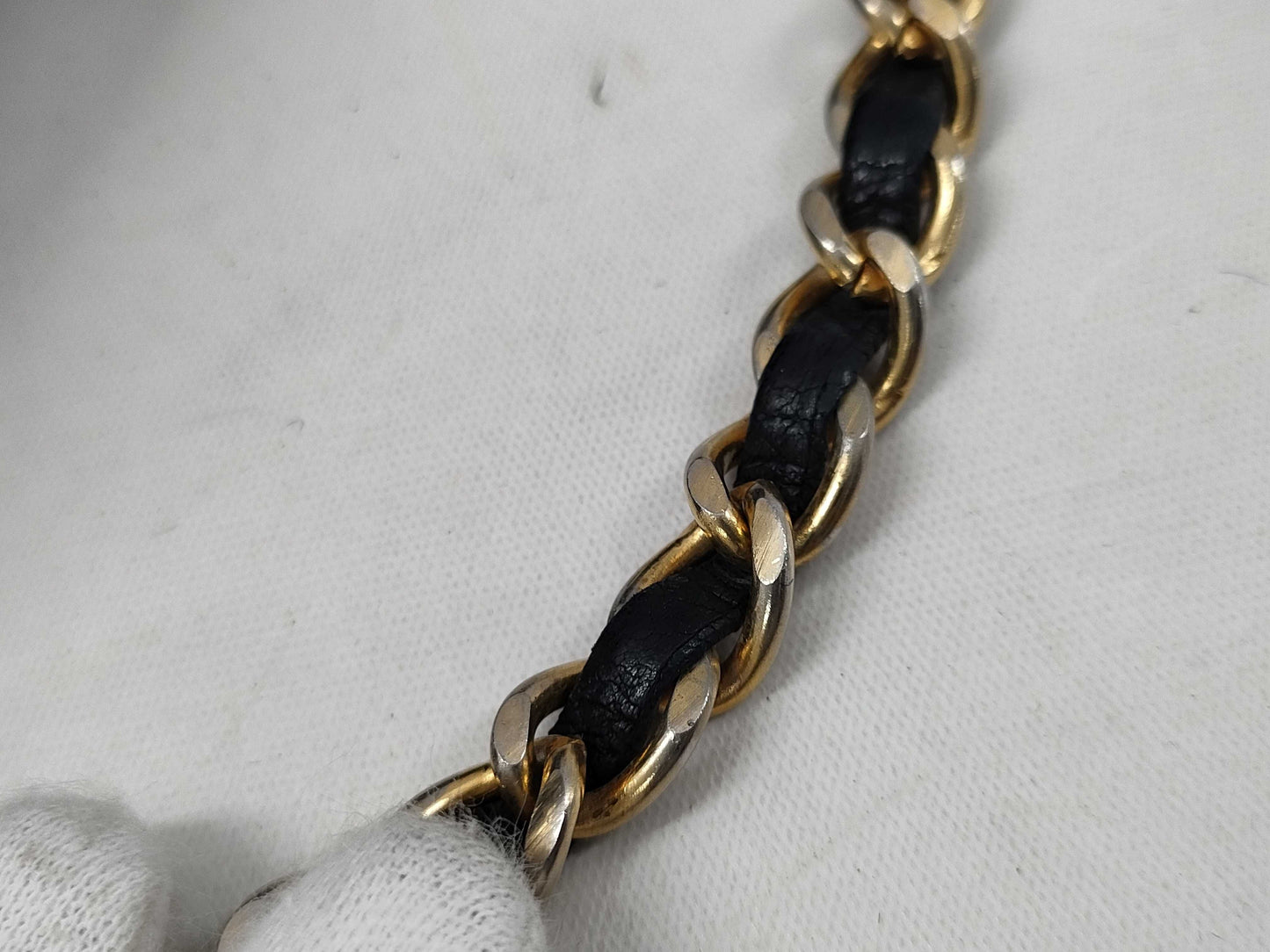 CHANEL Black Cotton Shoulder Bag