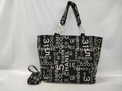 CHANEL Bi-Chi Tote Bag with Pouch