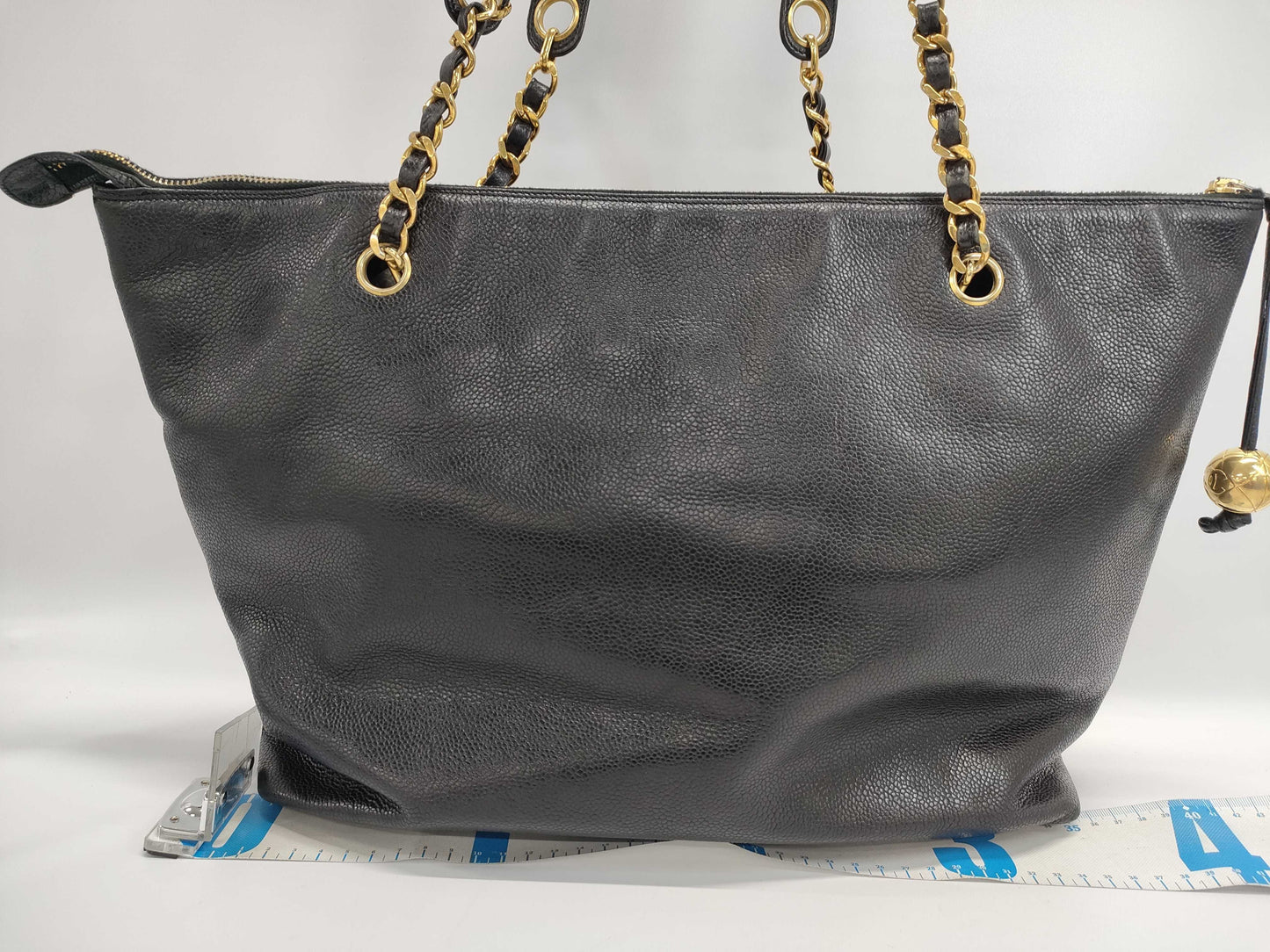 CHANEL Caviar Skin Tote Bag Black Tote Bag