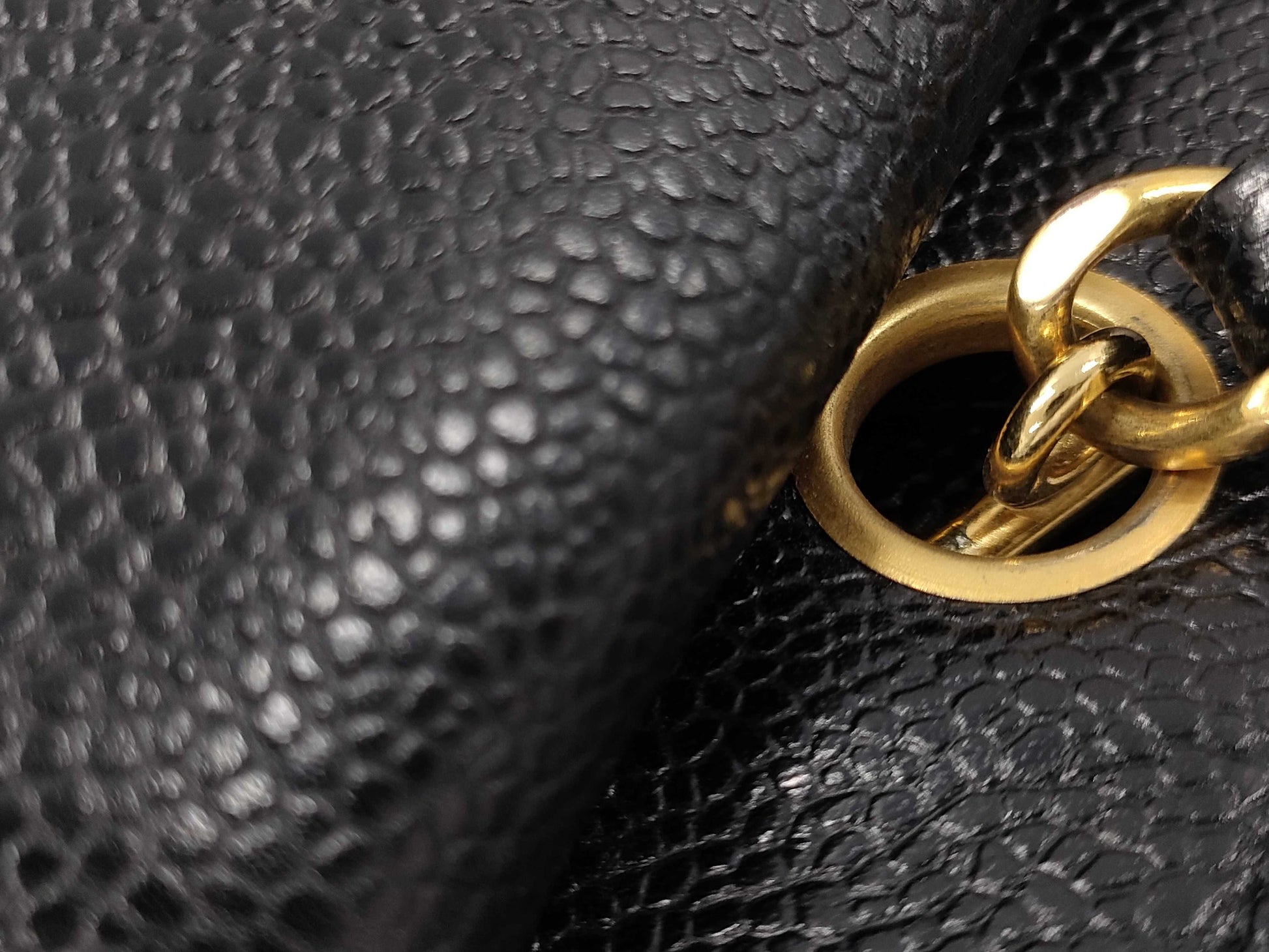 CHANEL Caviar Skin Tote Bag Black Tote Bag