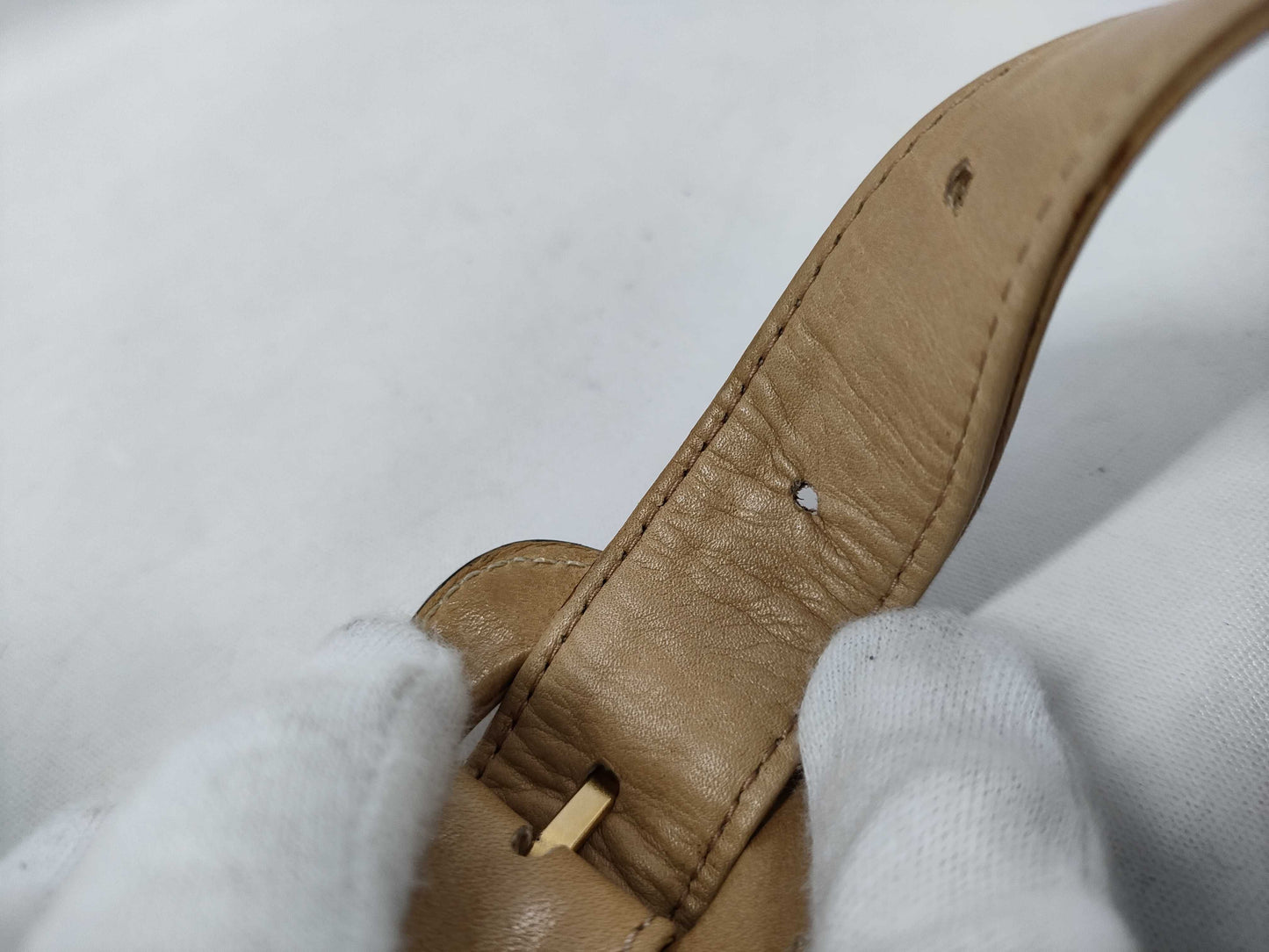 CHANEL Bicolor Waist Pouch Bag, Beige