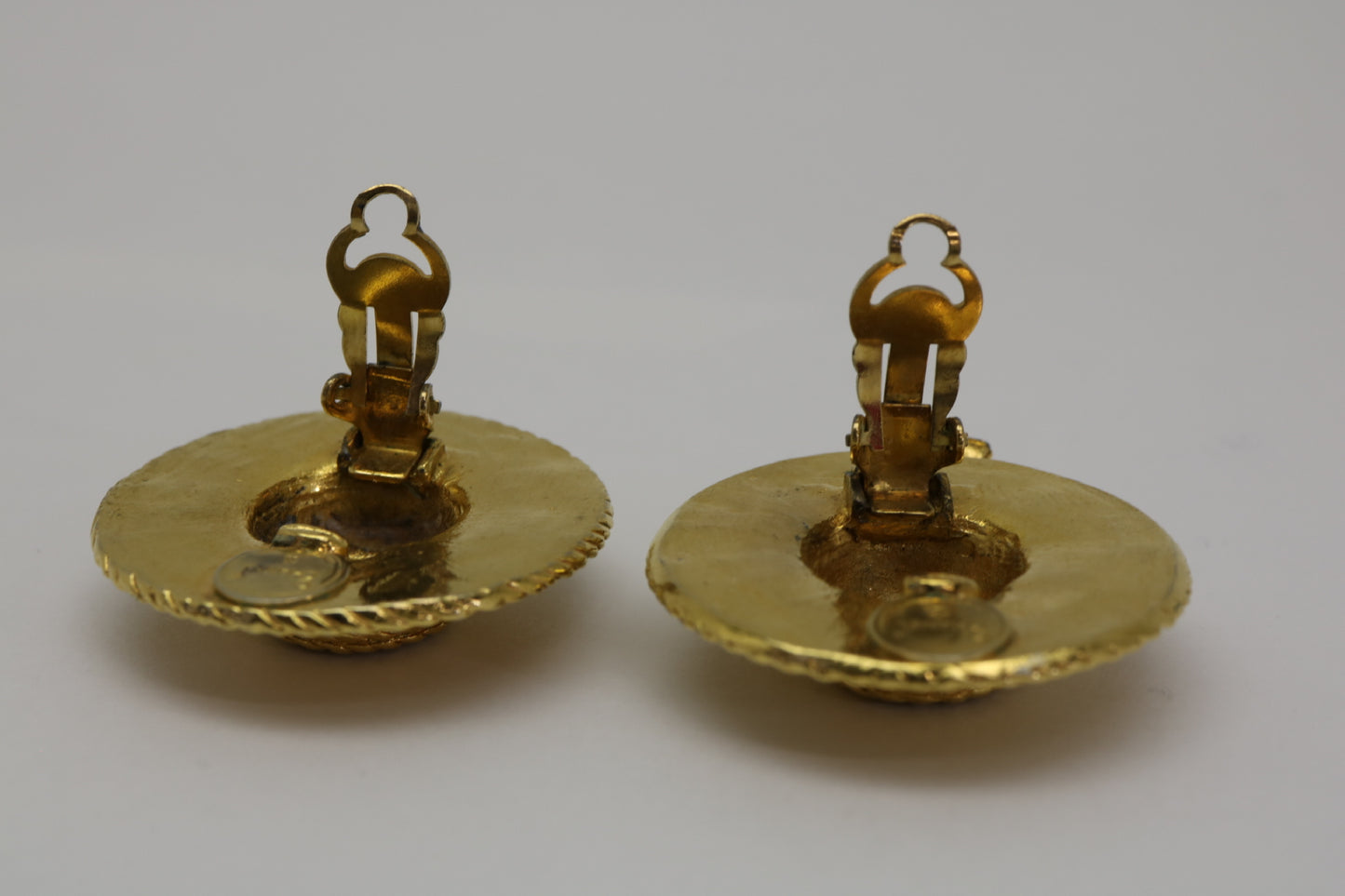 CHANEL straw hat earrings