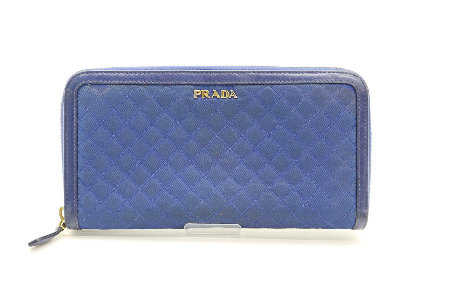 PRADA Quilted Round Zip Long Wallet