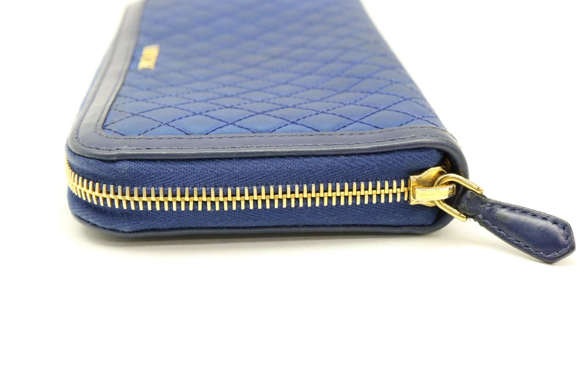PRADA Quilted Round Zip Long Wallet