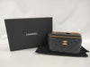 CHANEL Coco Mark Matelasse Lambskin Heart Chain Mini Vanity Bag Black Shoulder Bag