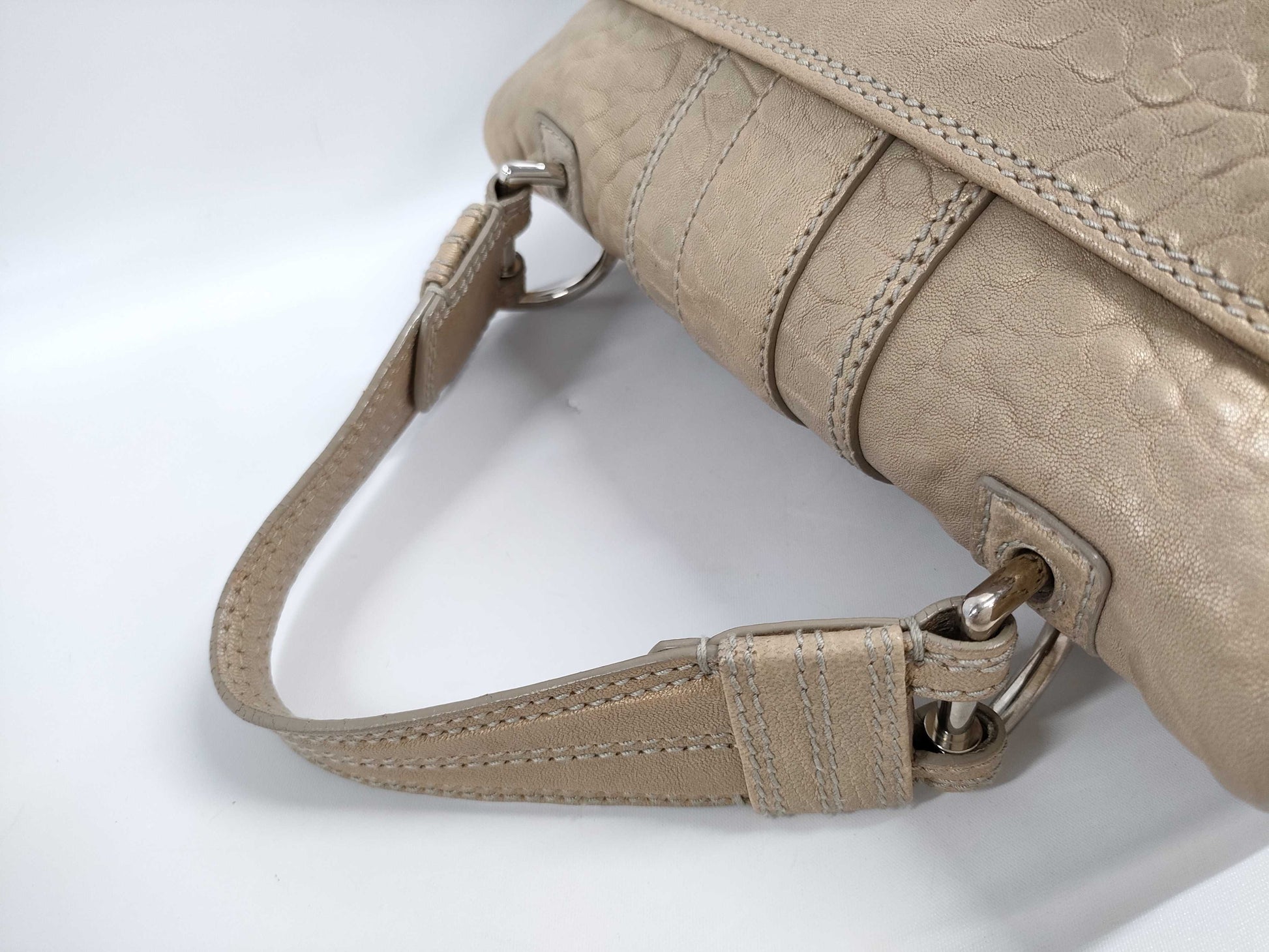 BVLGARI Leoni Leather 2-Way Handbag Brown