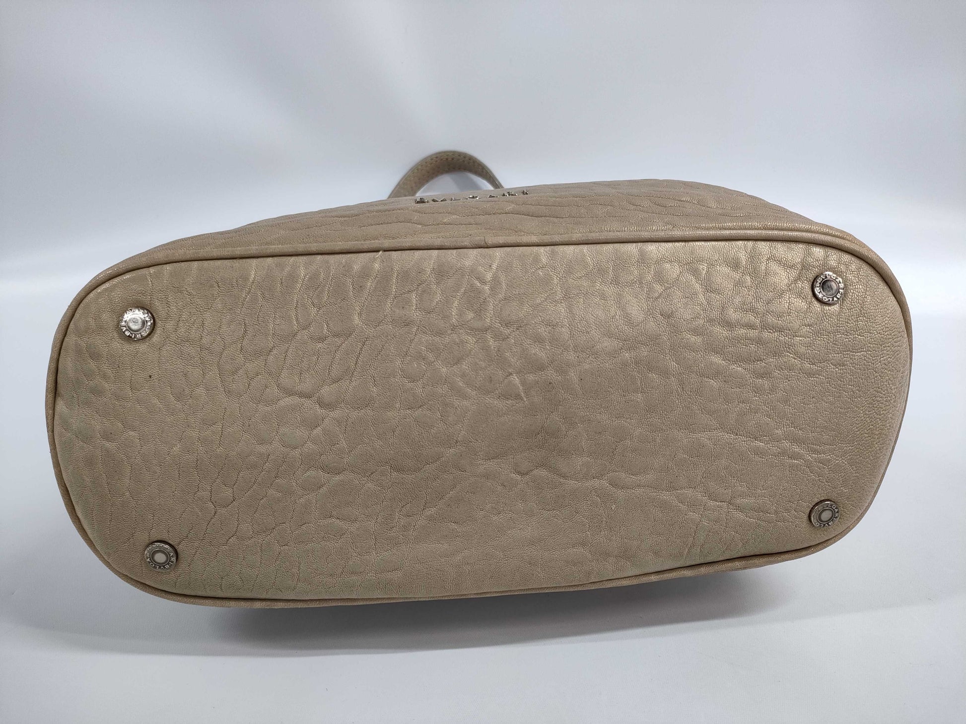 BVLGARI Leoni Leather 2-Way Handbag Brown