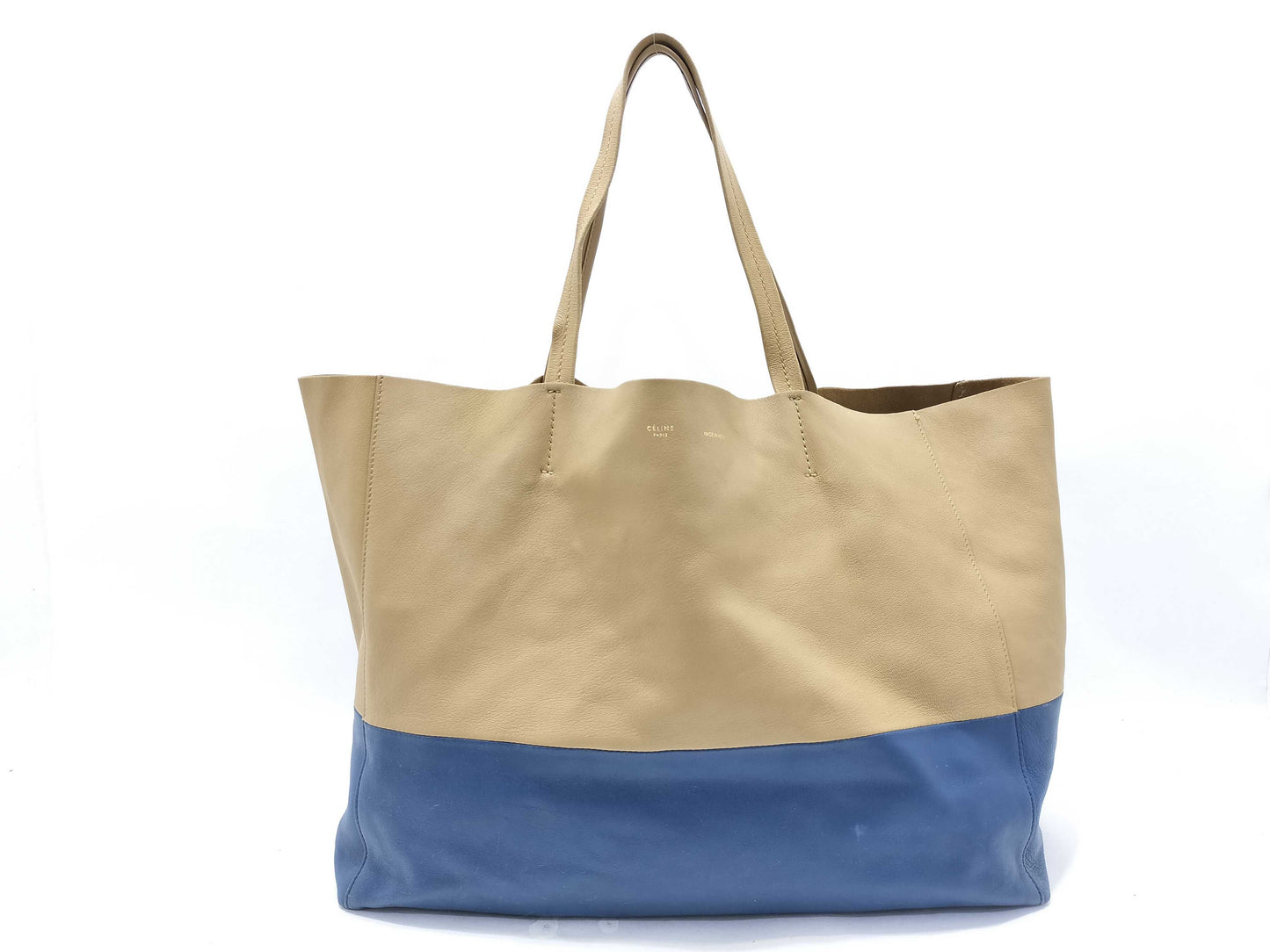 CELINE Cabas Tote Leather Tote Bag