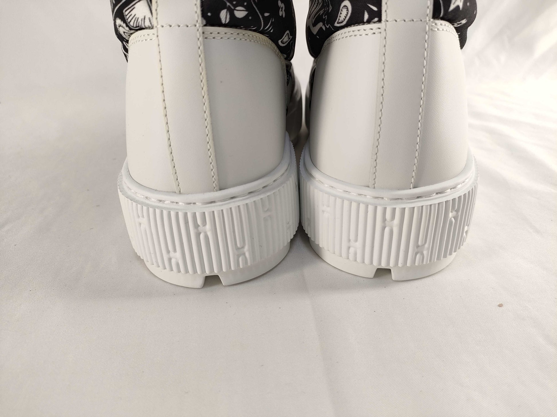 HERMES H241173Z Short Boots Fresh Panda with Spare Laces Other Shoes