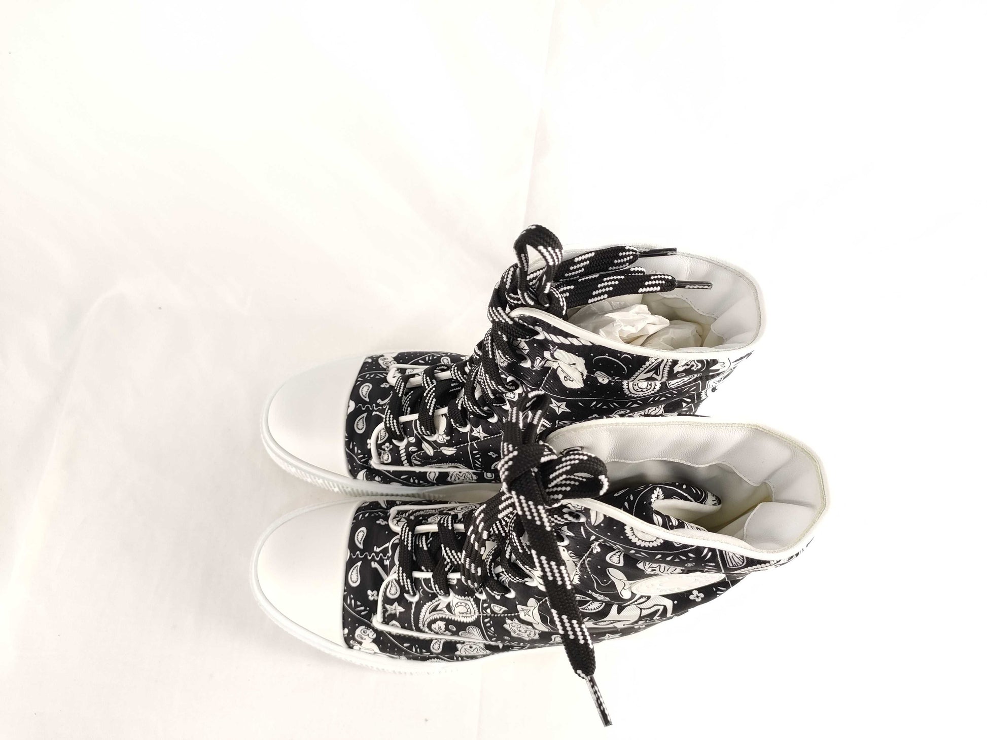 HERMES H241173Z Short Boots Fresh Panda with Spare Laces Other Shoes