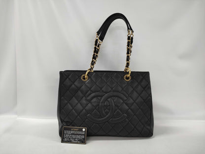 CHANEL Caviar Skin Coco Mark GST Shoulder Bag Tote Bag