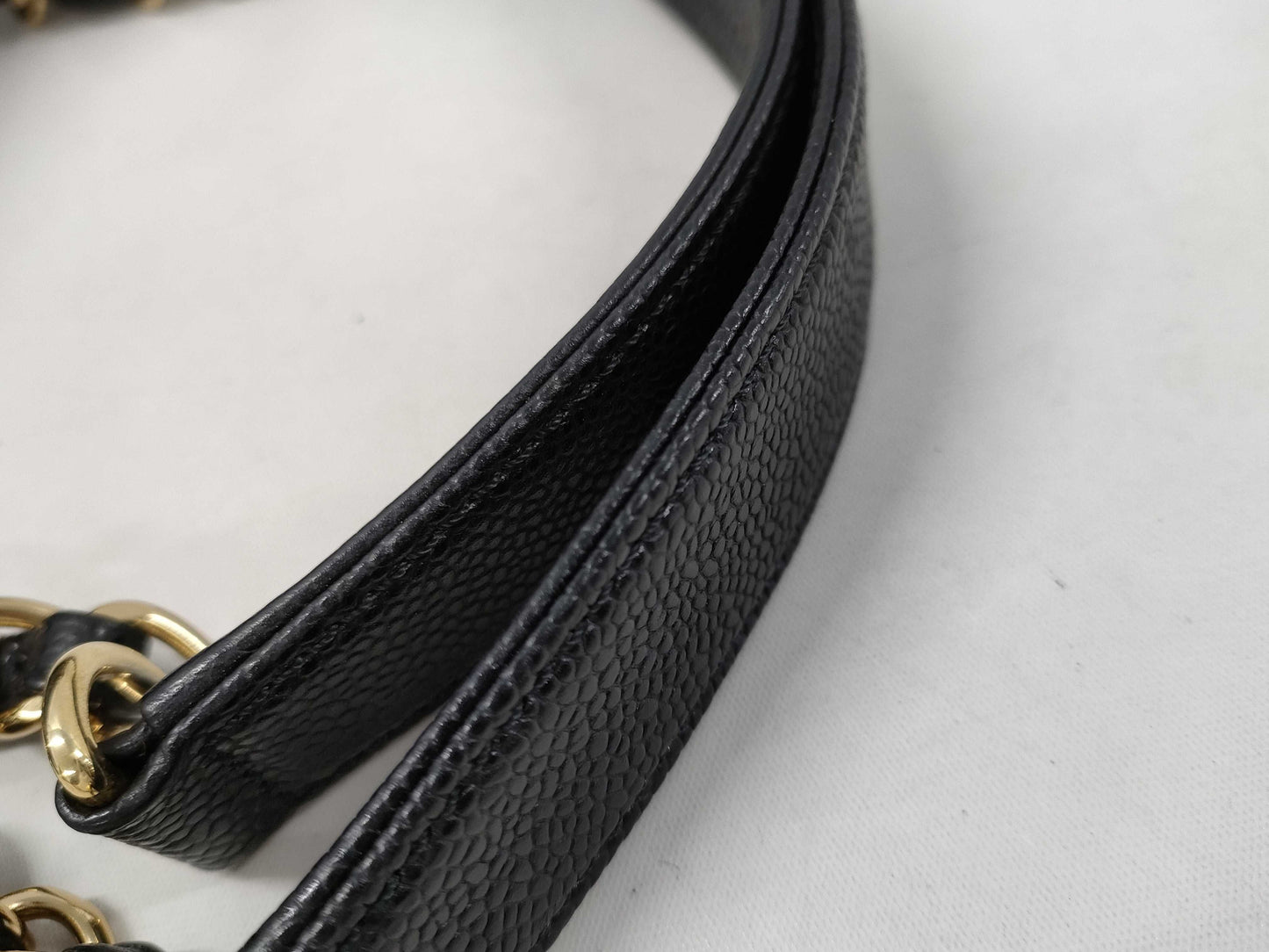 CHANEL Caviar Skin Coco Mark GST Shoulder Bag Tote Bag