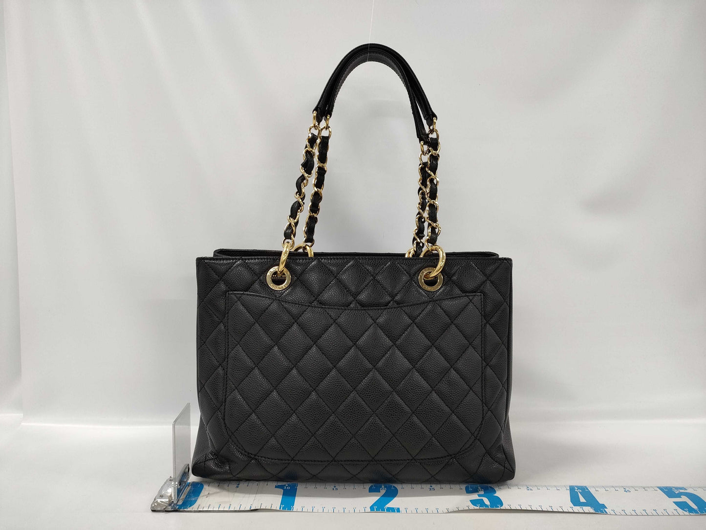 CHANEL Caviar Skin Coco Mark GST Shoulder Bag Tote Bag