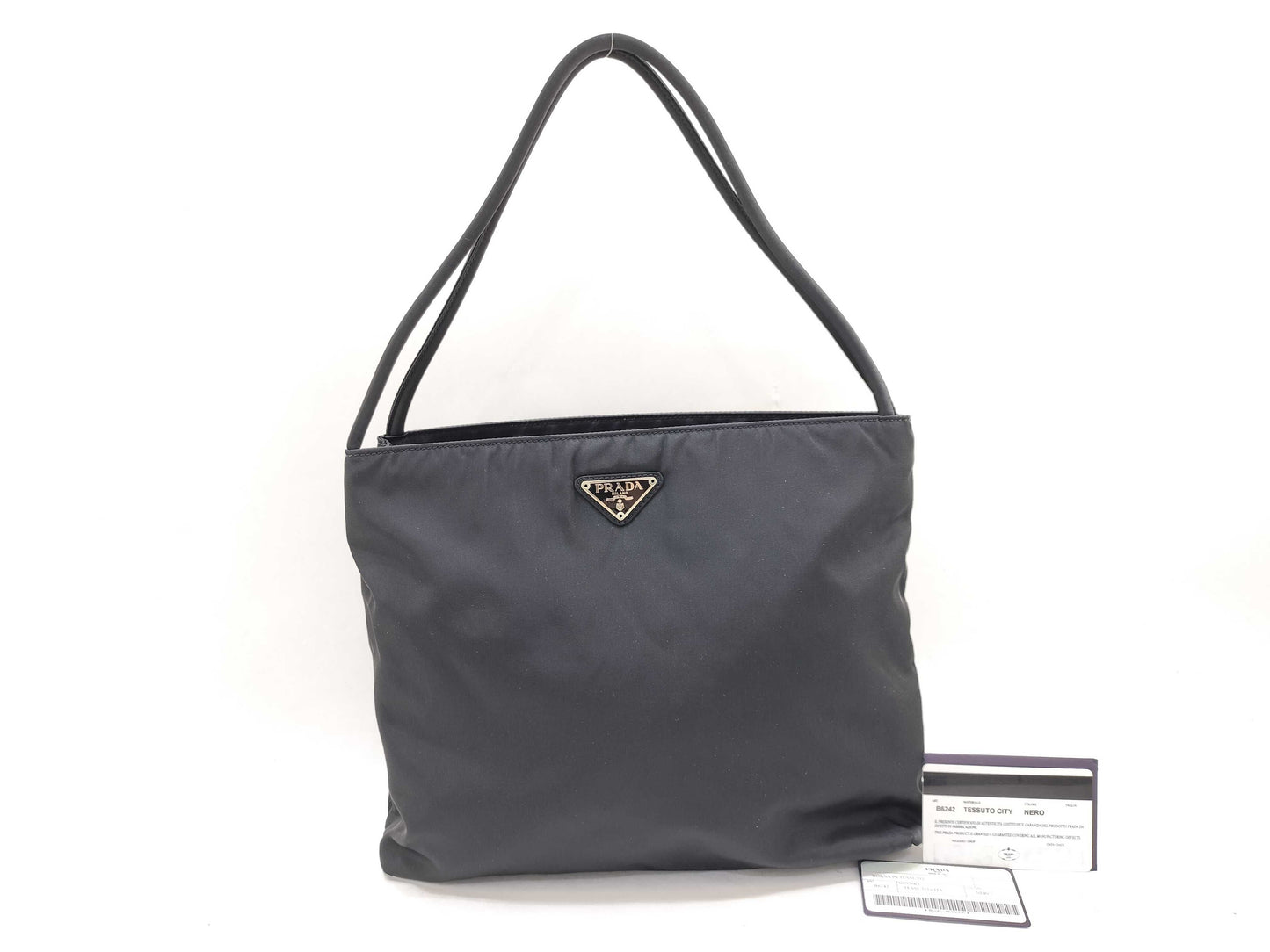 PRADA Nylon Prada Tessuto Nylon Tote Bag Black Tote Bag