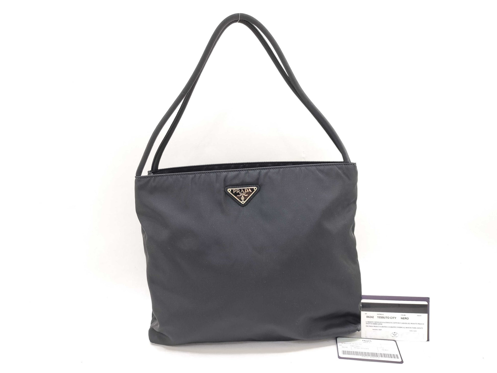 PRADA Nylon Prada Tessuto Nylon Tote Bag Black Tote Bag