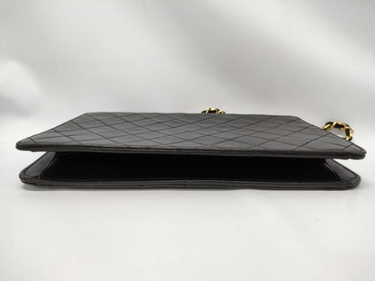 CHANEL Matelasse Lamb Push Lock Chain Shoulder Bag with Seal