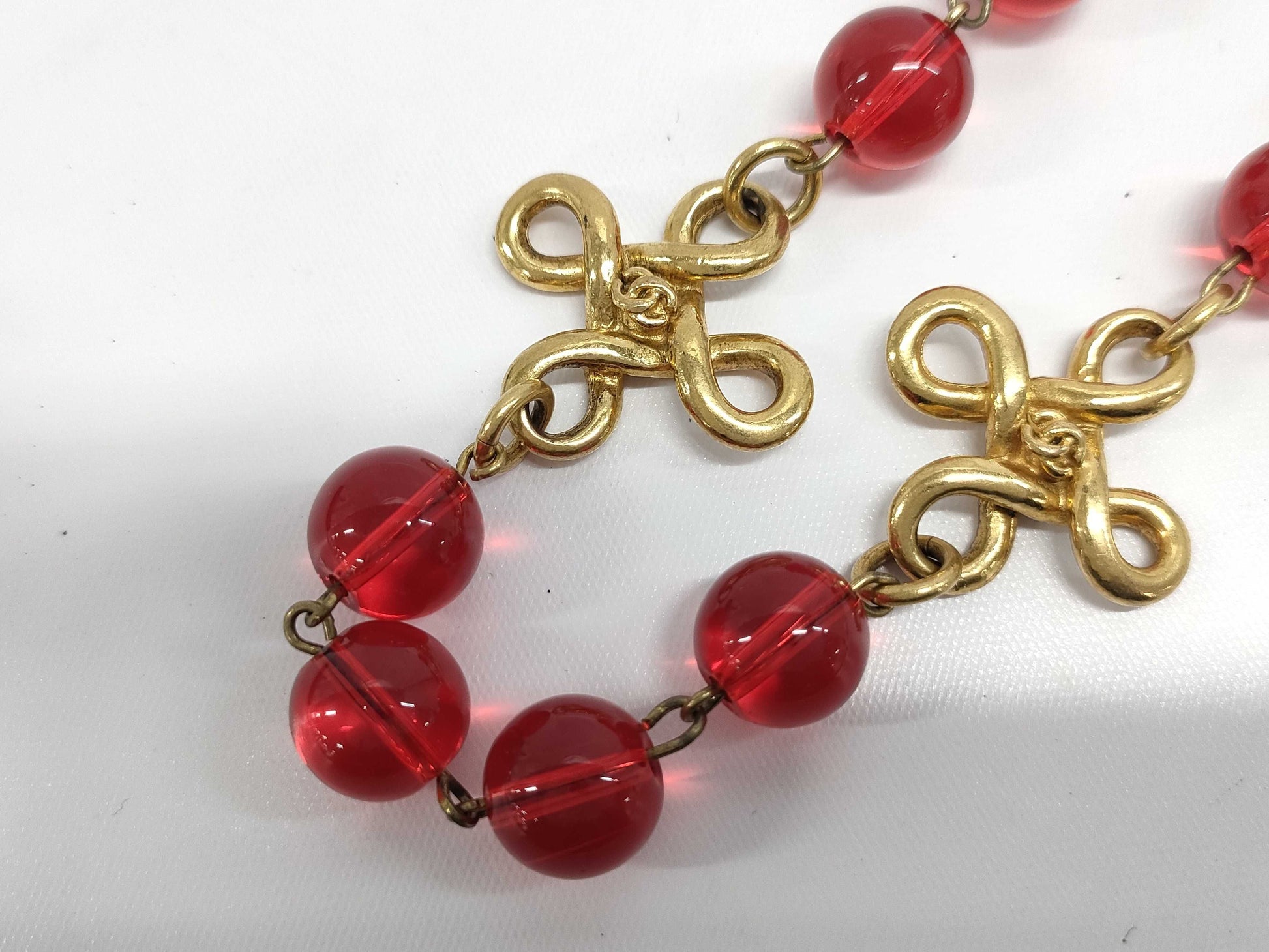 CHANEL Color Stone Long Necklace Necklace