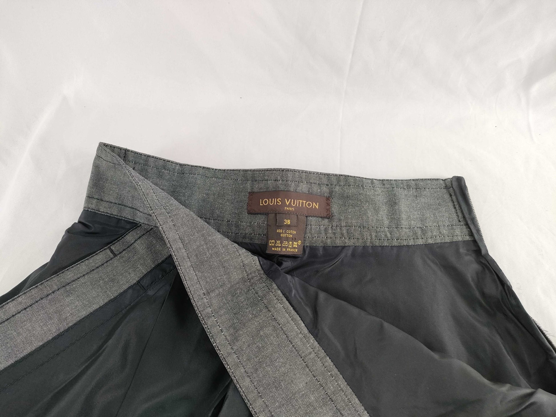 LOUIS VUITTON Pleated Skirt Denim Size 38 Skirt