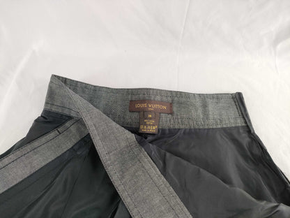 LOUIS VUITTON Pleated Skirt Denim Size 38 Skirt
