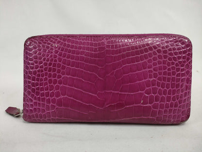 HERMES Azap Long Crocodile R-stamped Wallet
