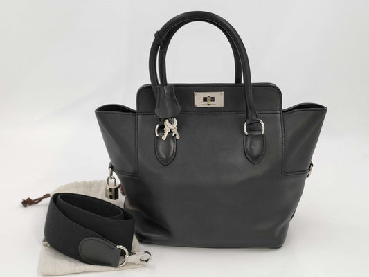 HERMES Toolbox 20 Black Handbag