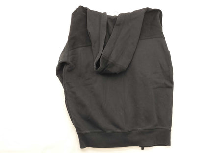 BURBERRY Current Logo Patch Embroidered Hoodie Zip-Up Black Jacket