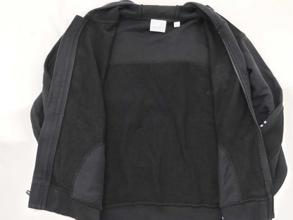 BURBERRY Current Logo Patch Embroidered Hoodie Zip-Up Black Jacket