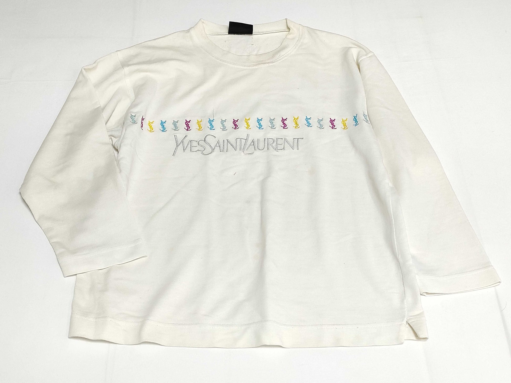 Yves Saint Laurent sweatshirt with embroidered logo.