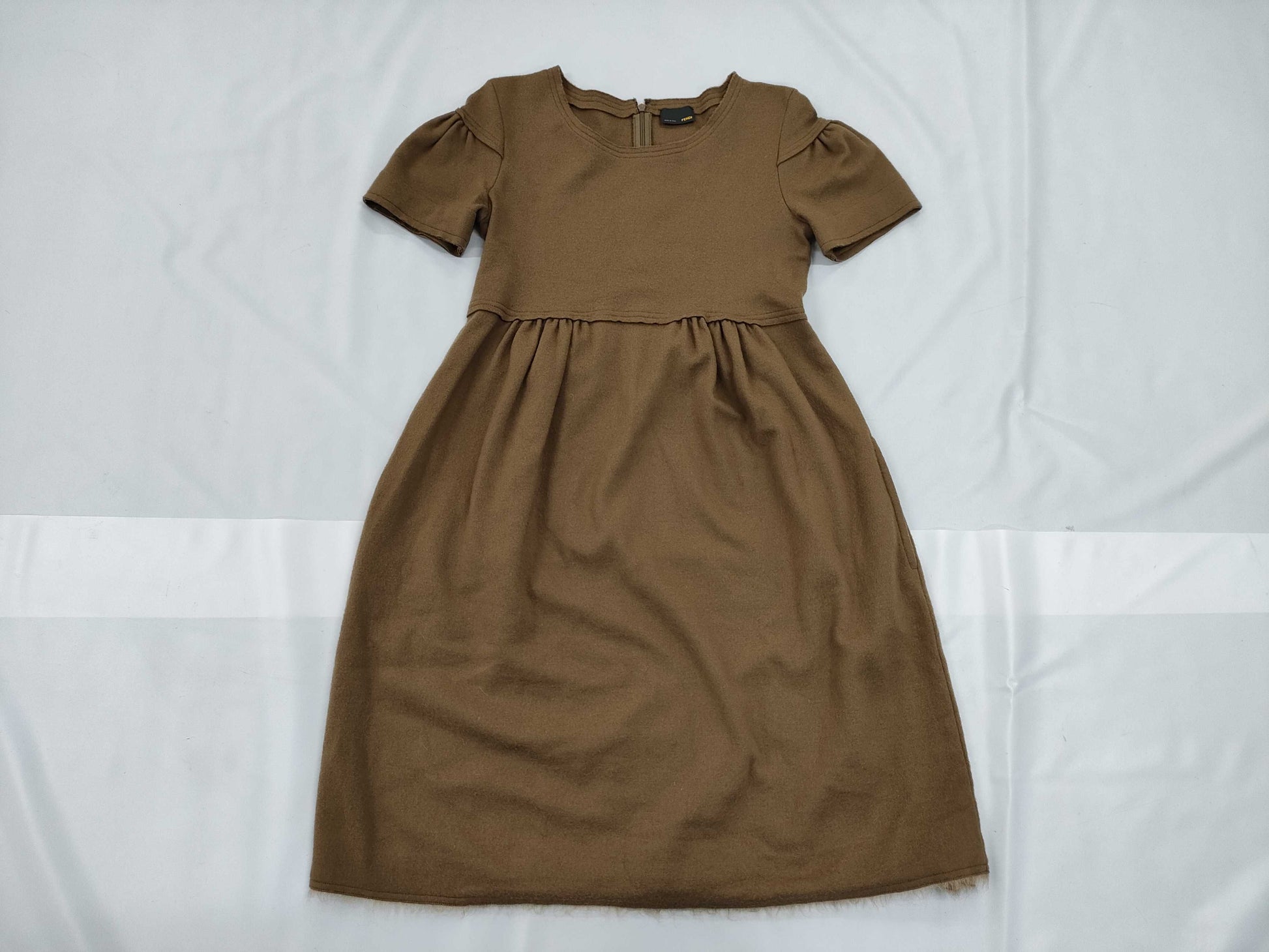 FENDI Double-faced Wool Long Dress Size 42