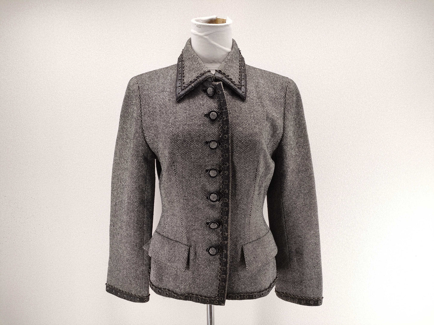 Dior tweed jacket Christian Dior leather jacket