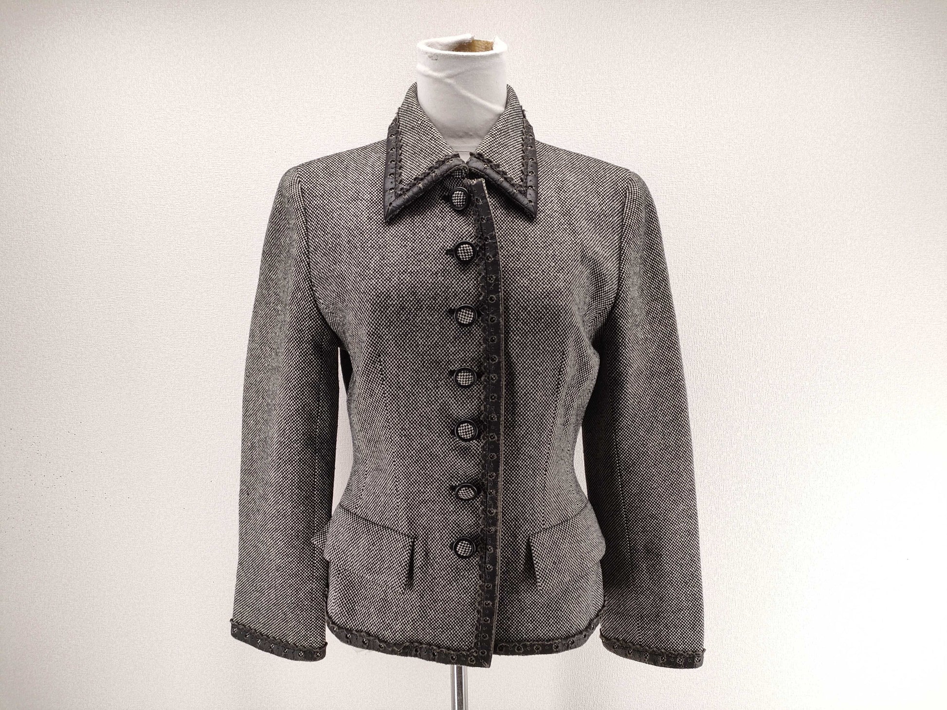 Dior tweed jacket Christian Dior leather jacket