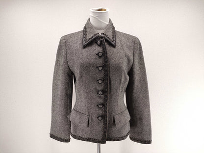 Dior tweed jacket Christian Dior leather jacket