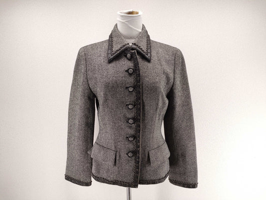 Dior tweed jacket Christian Dior leather jacket