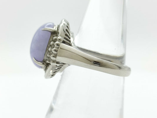 Jade 8.51ct D0.54ct PT900 11.6g Ring 