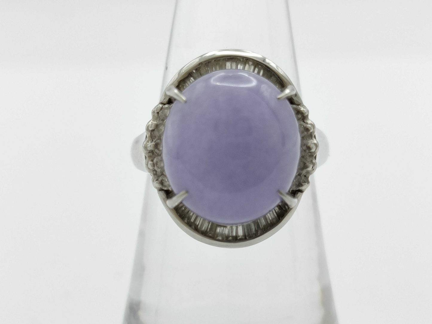 Jade 8.51ct D0.54ct PT900 11.6g Ring 