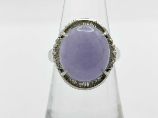 Jade 8.51ct D0.54ct PT900 11.6g Ring 
