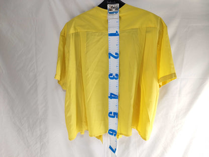 Dior Christian Dior Short Sleeve Blouse Yellow Tops