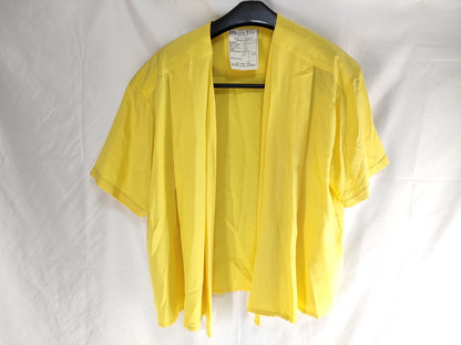 Dior Christian Dior Short Sleeve Blouse Yellow Tops