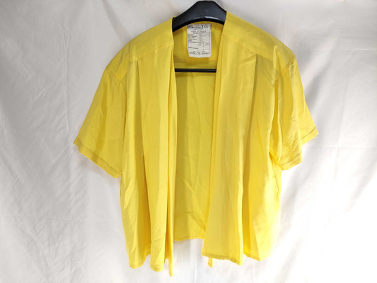 Dior Christian Dior Short Sleeve Blouse Yellow Tops