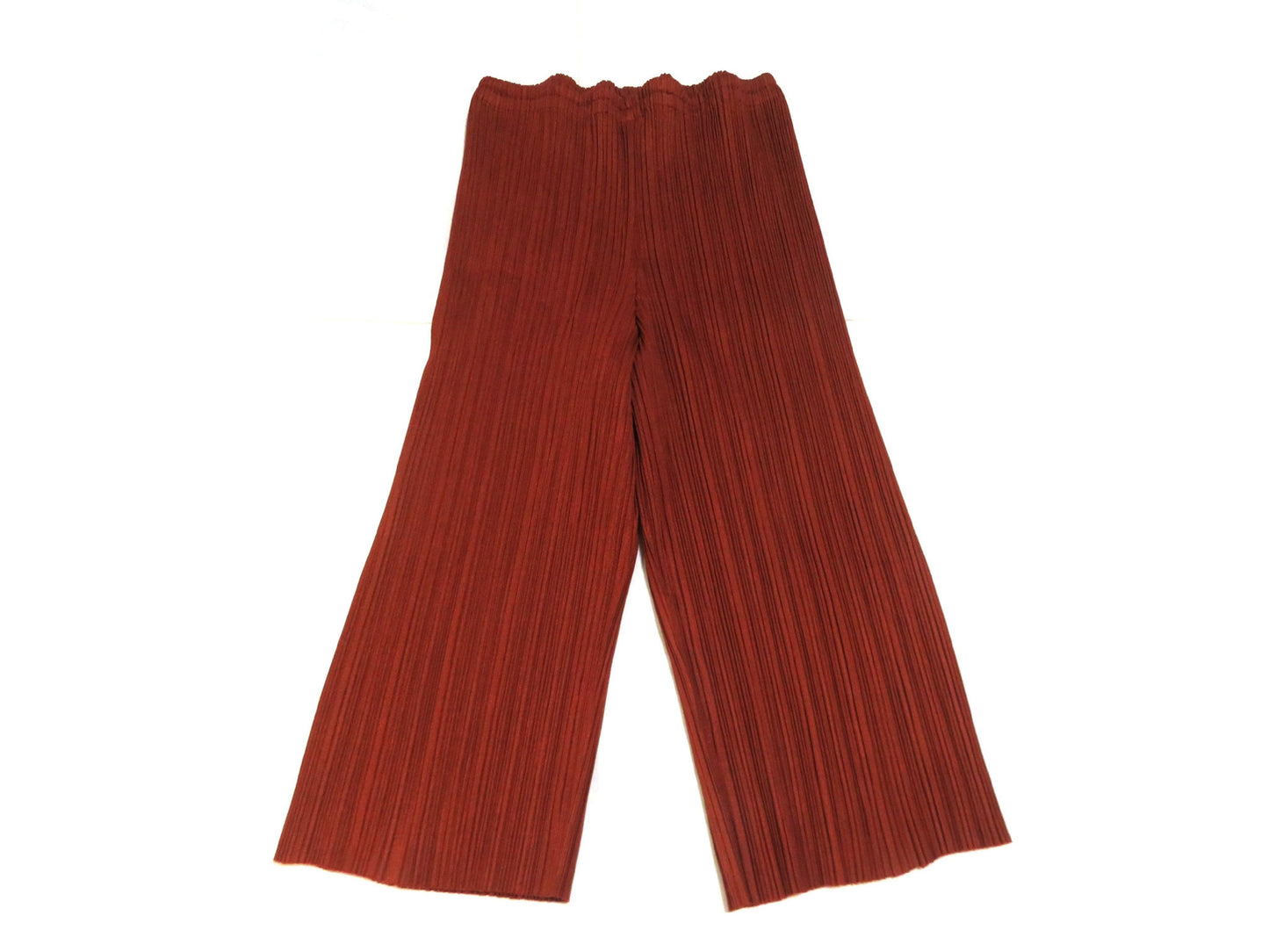 PLEATS PLEASE ISSEY MIYAKE Pleats Please Pants, Size M, Brick Red