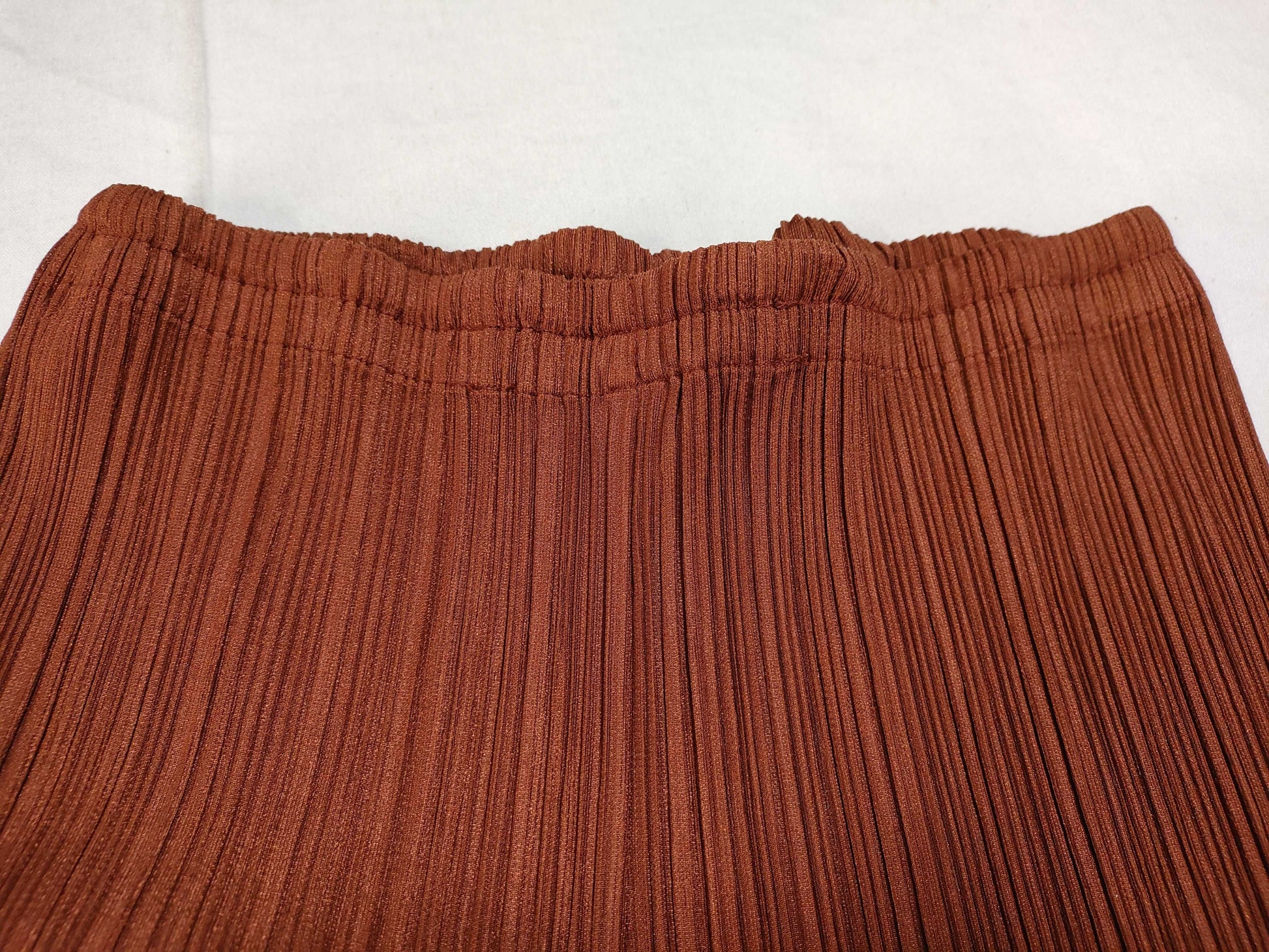 PLEATS PLEASE ISSEY MIYAKE Pleats Please Pants, Size M, Brick Red