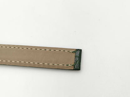 Green leather belt, unisex