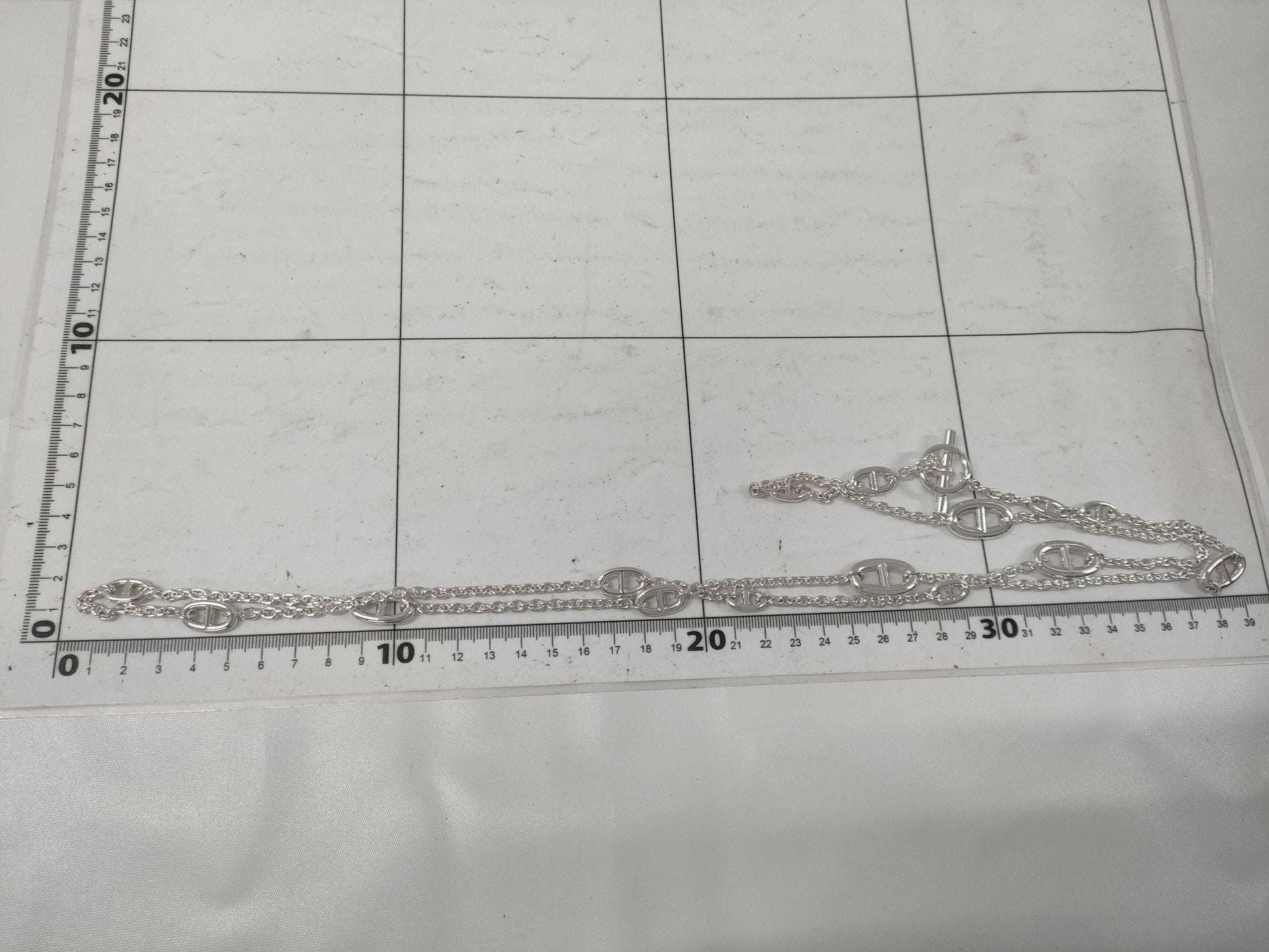 HERMES Farandole 120 Silver Necklace 94C220361 Chaine d'Ancre Necklace