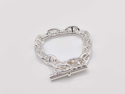 HERMES Chaine d'Ancre MM Silver Bracelet, 15 Links, 25D207514, Bracelet/Bangle