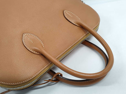 HERMES Bolide 1923 30 Gold with Silver Hardware, J Stamped Handbag