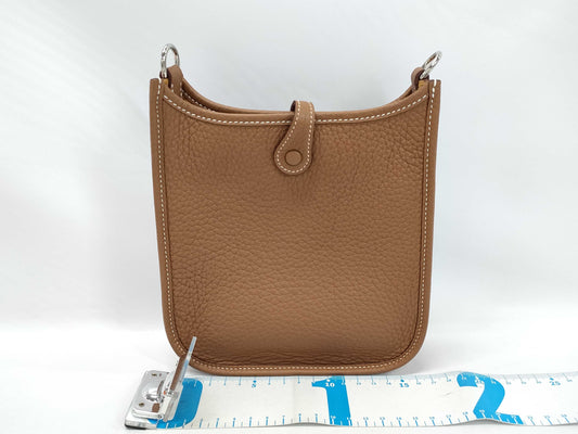 HERMES Mini Evelyne Amazone 16 TPM Shoulder Bag in Gold with Silver Hardware and K Stamp