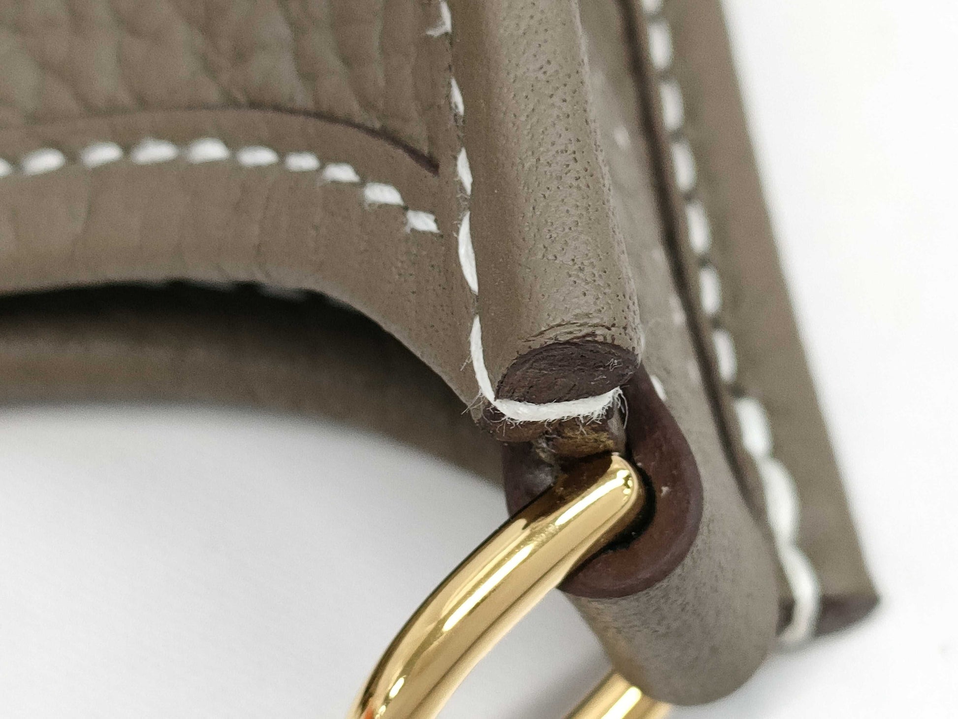 HERMES Mini Evelyne Amazone 16 TPM Etoupe Gold Hardware K Stamp Shoulder Bag